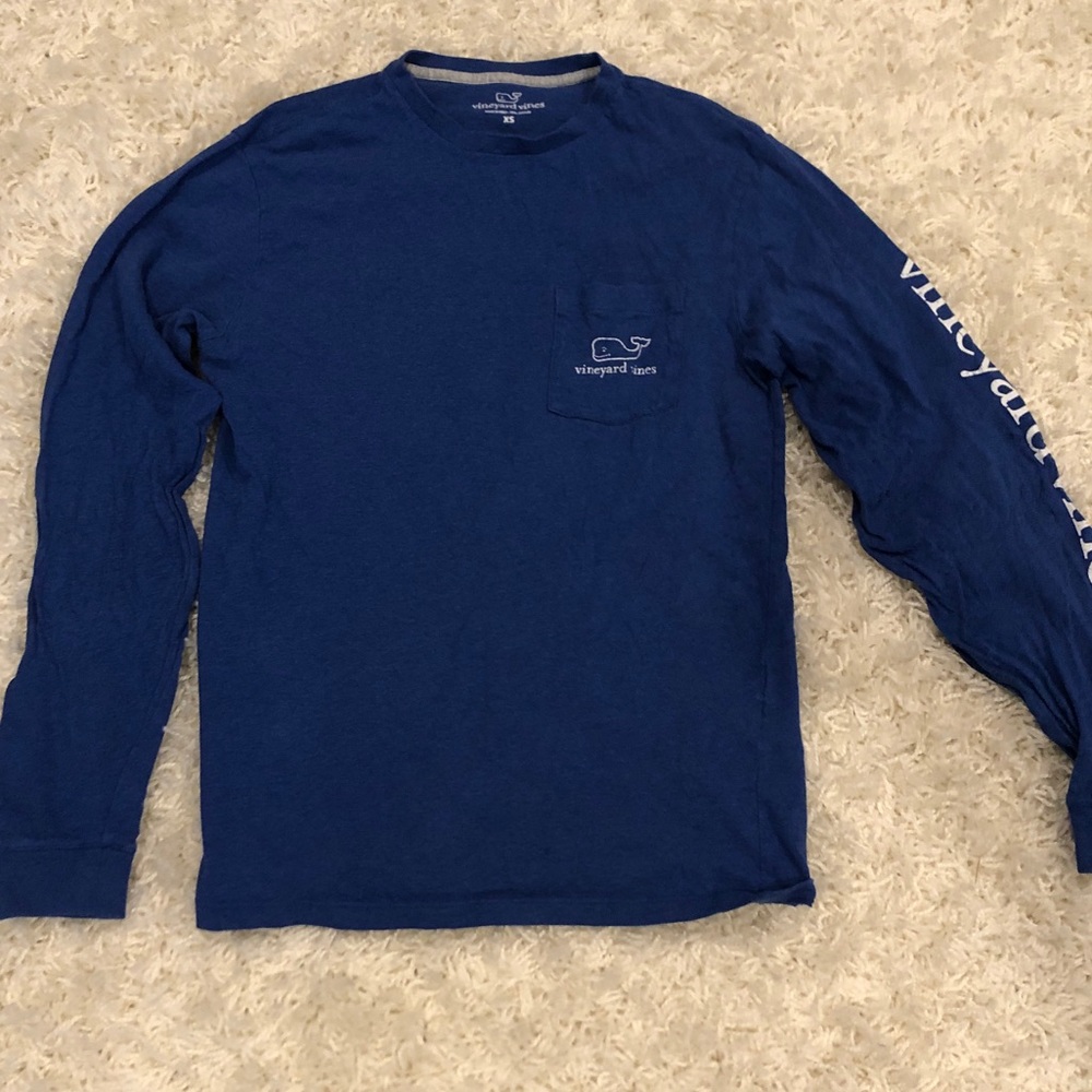 BLUE SIZE XS VINEYARD VINES LONG SLEEVE T
